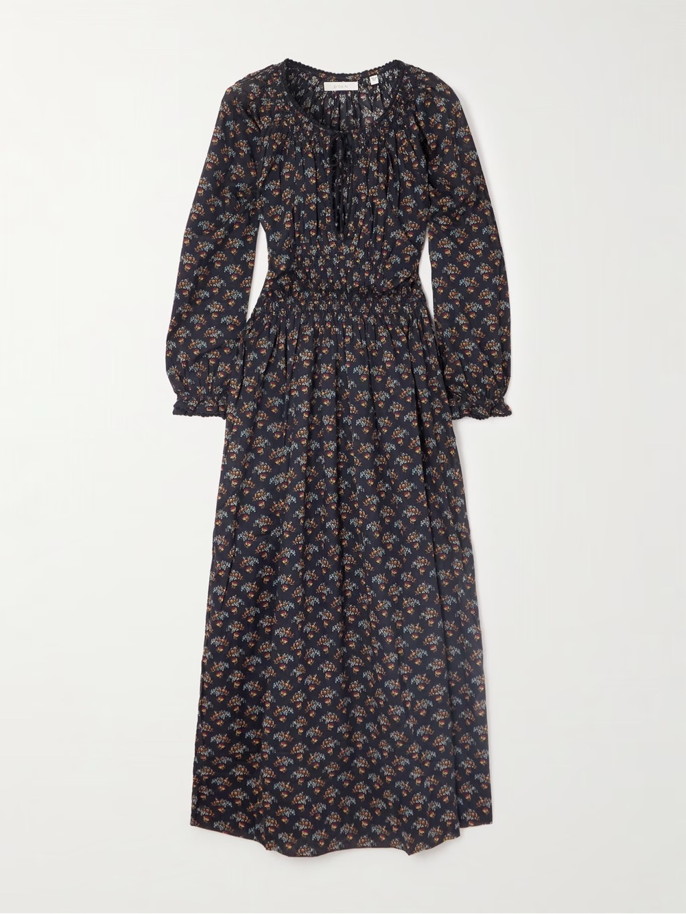 NWT DÔEN
Delfina shirred floral-print organic cotton-voile midi dress - Picture 6 of 7